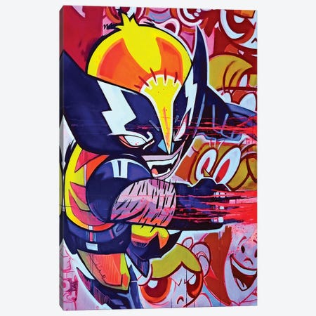Wolverine Slashed Canvas Print #FMO114} by Fernan Mora Canvas Wall Art