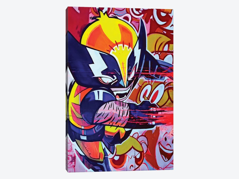 Wolverine Slashed Canvas Artwork by Fernan Mora | iCanvas