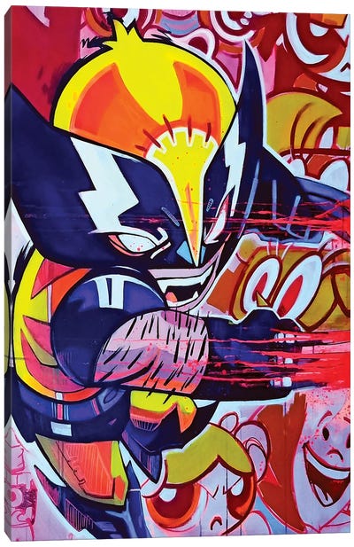Wolverine Slashed Canvas Art Print - Fernan Mora