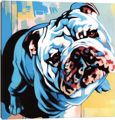 Obedient Canvas Art Print - Bulldog Art