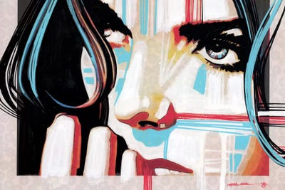 Electric Blue V by Fernan Mora canvas print