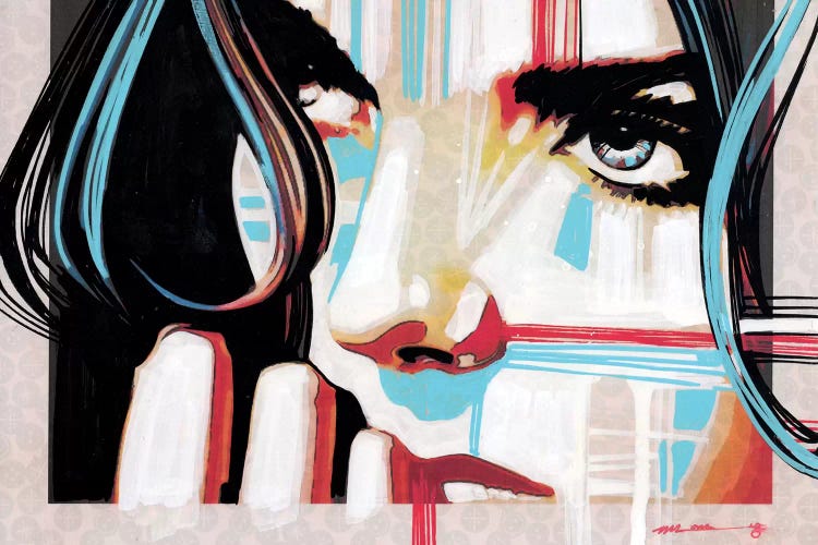 Electric Blue V by Fernan Mora wall art