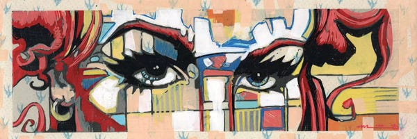 Street Art: Red Curls by Fernan Mora