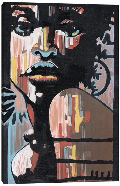 Jazz In The Dark Canvas Art Print - Mixed Media Art