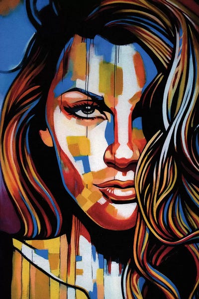 Guess by Fernan Mora framed canvas print