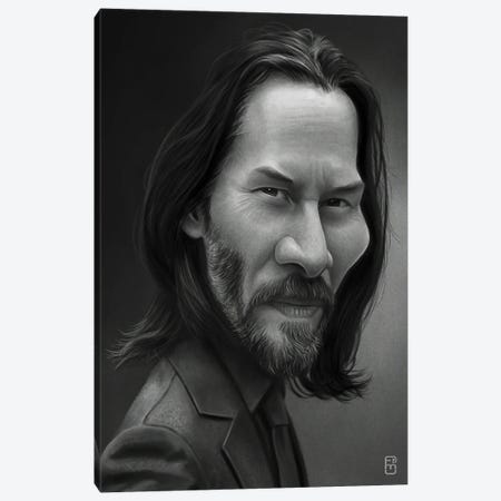 Keanu Reeves Canvas Print #FMZ10} by Fernando Méndez Canvas Art Print