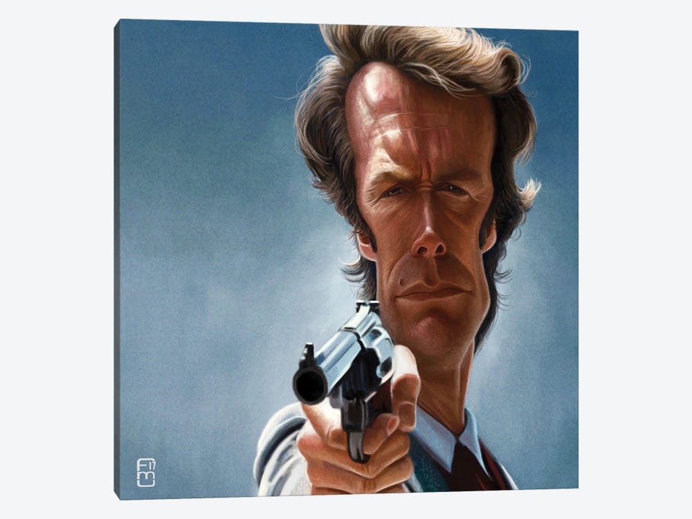 Clint Eastwood by Fernando Méndez 1-piece Canvas Wall Art