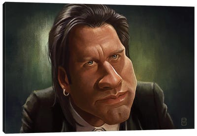 John Travolta Canvas Art Print - Pulp Fiction