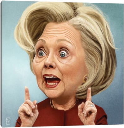 Hillary Clinton Canvas Art Print - Fernando Méndez