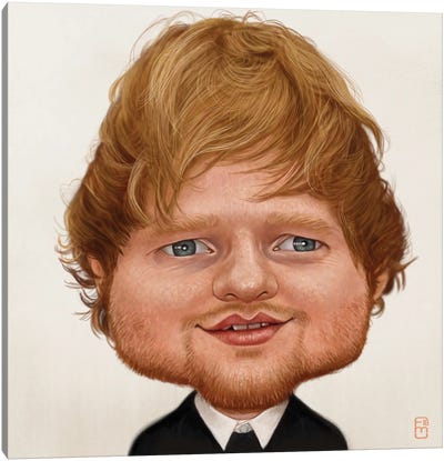 Ed Sheeran Canvas Art Print - Caricature Art