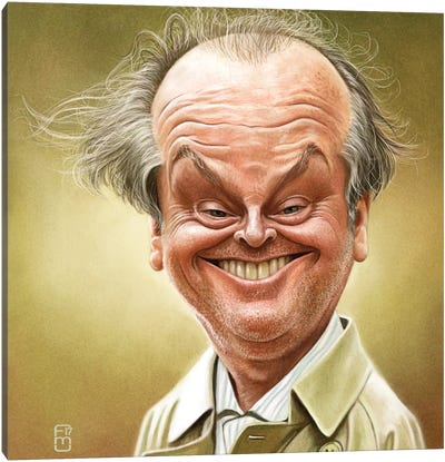 Jack Nicholson Canvas Art Print - Fernando Méndez