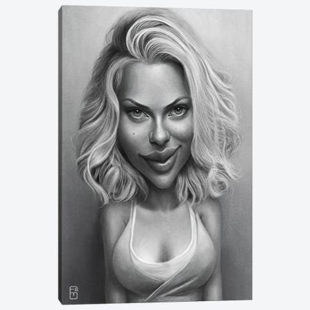 Scarlett Johansson Canvas Print #FMZ36} by Fernando Méndez Canvas Artwork