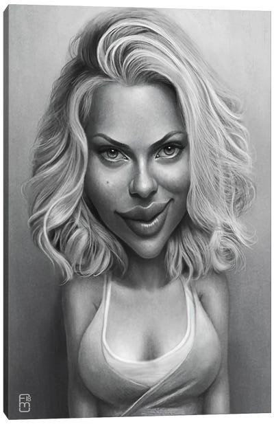 Scarlett Johansson Canvas Art Print - Fernando Méndez