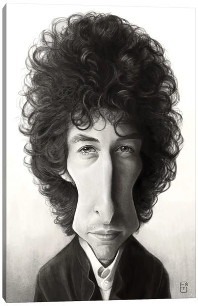 Bob Dylan Canvas Art Print - Fernando Méndez