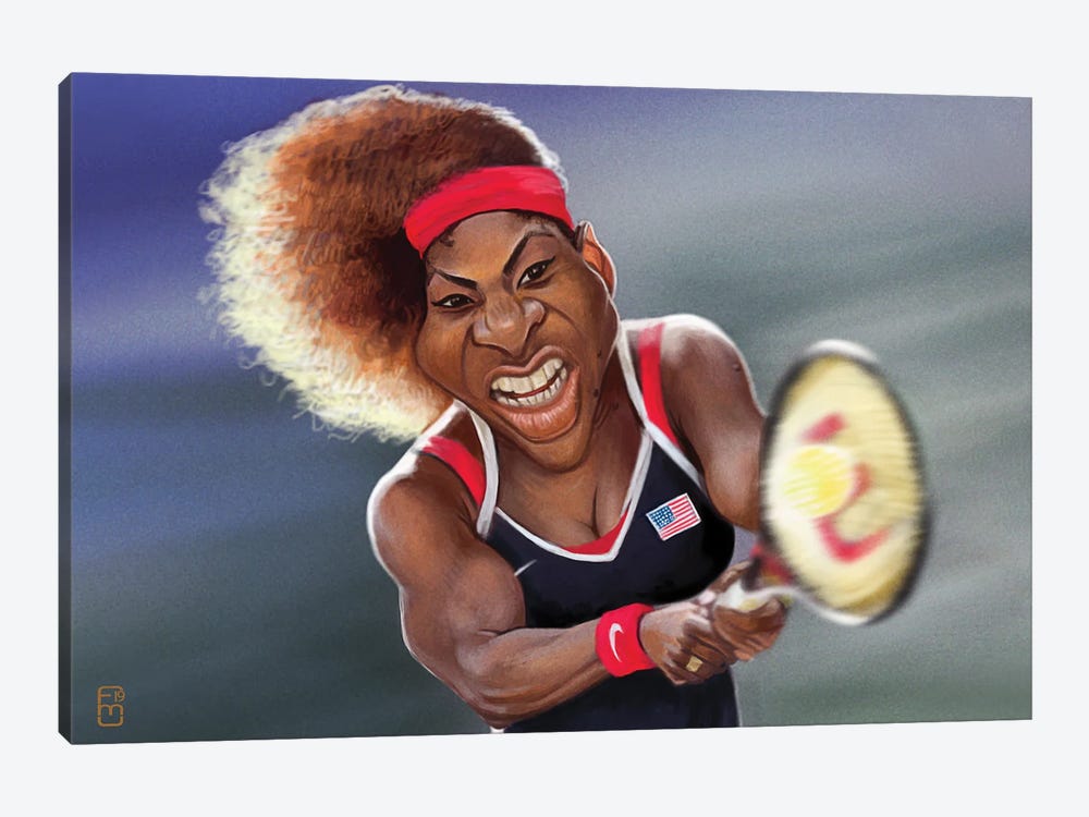 Serena Williams by Fernando Méndez 1-piece Canvas Wall Art