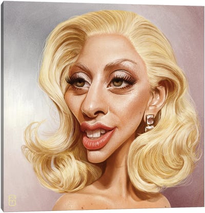 Lady Gaga Canvas Art Print - Fernando Méndez