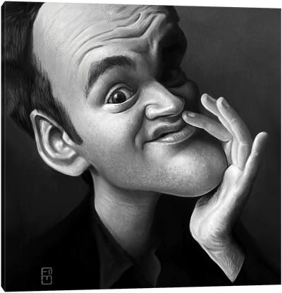 Quentin Tarantino Canvas Art Print - Fernando Méndez
