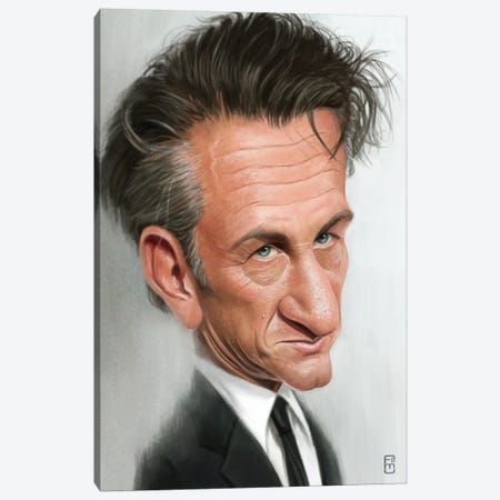 Sean Penn Canvas Print #FMZ48} by Fernando Méndez Canvas Wall Art