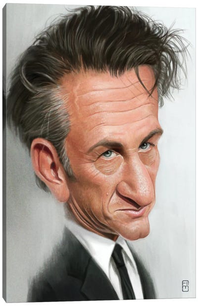 Sean Penn Canvas Art Print - Fernando Méndez