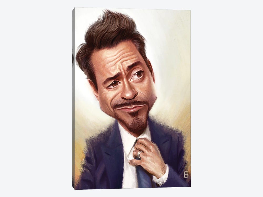 Robert Downey Jr. by Fernando Méndez 1-piece Canvas Print