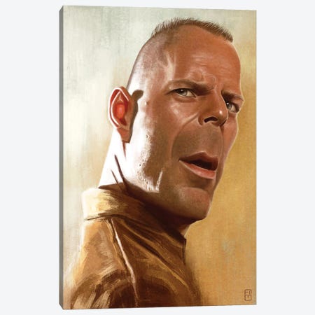 Bruce Willis Canvas Print #FMZ4} by Fernando Méndez Canvas Artwork