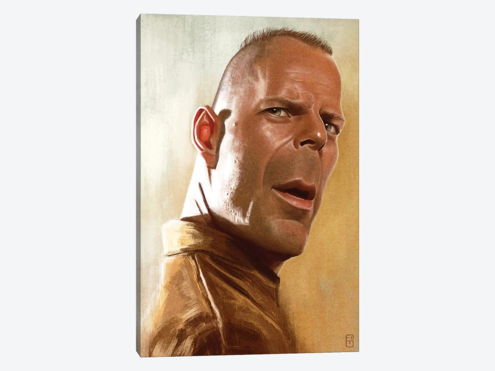 Bruce Willis by Fernando Méndez 1-piece Canvas Wall Art