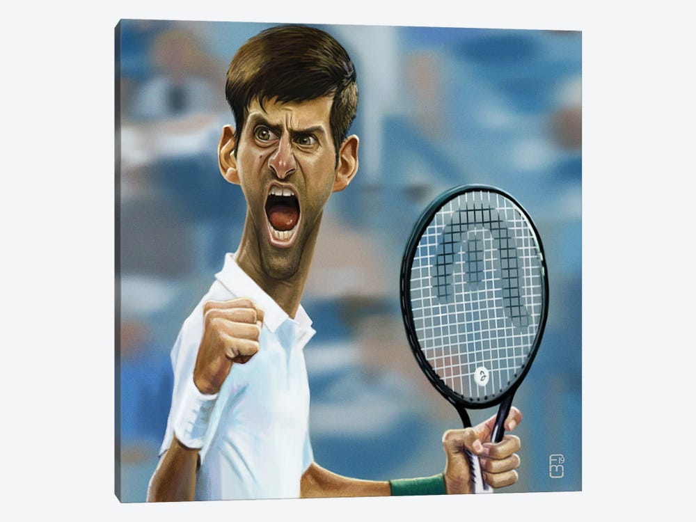 Novak Djokovic by Fernando Méndez 1-piece Canvas Art