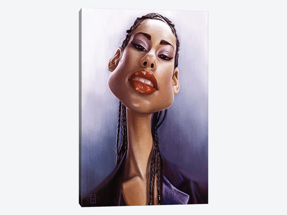 Alicia Keys by Fernando Méndez 1-piece Canvas Print