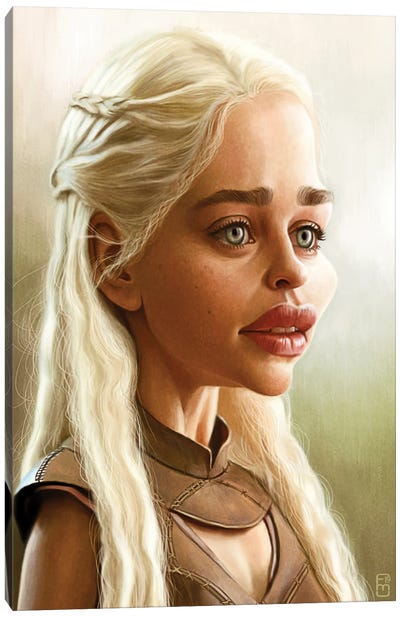 Emilia Clarke Canvas Art Print - Daenerys Targaryen