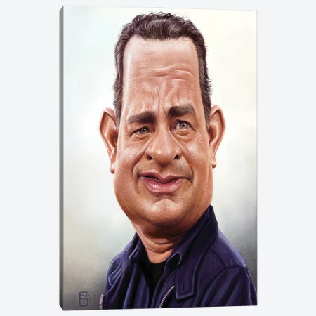 Tom Hanks Canvas Print #FMZ6} by Fernando Méndez Canvas Artwork
