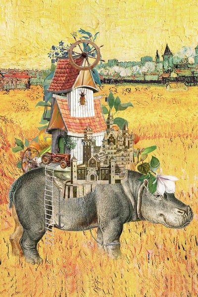 A Cross-Continent House-Moving by Fan de Fantastica metal wall art