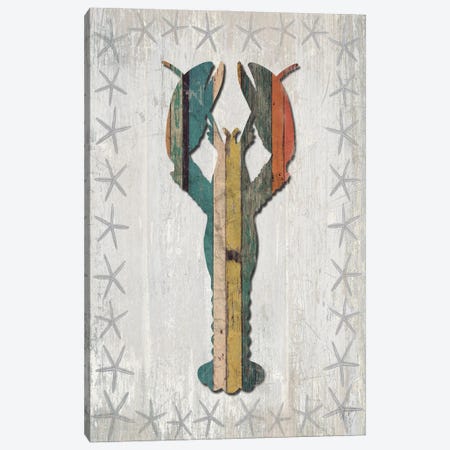 Distressed Wood Style: Lobster Canvas Print #FNK1020} by Fab Funky Canvas Print