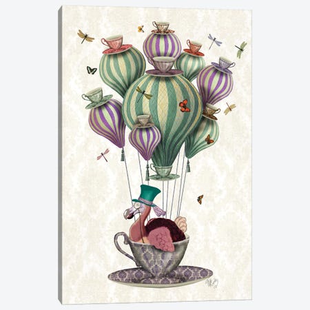 Dodo Balloon With Dragonflies Canvas Print #FNK1026} by Fab Funky Canvas Art
