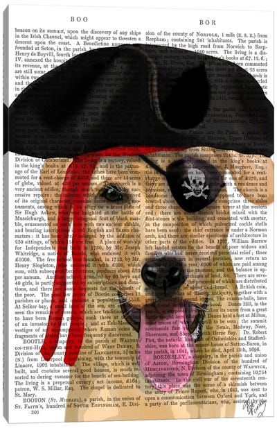 Yellow Labrador Pirate Canvas Art Print