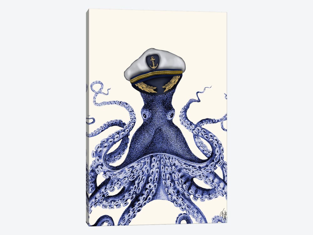 Captain Octopus by Fab Funky 1-piece Art Print