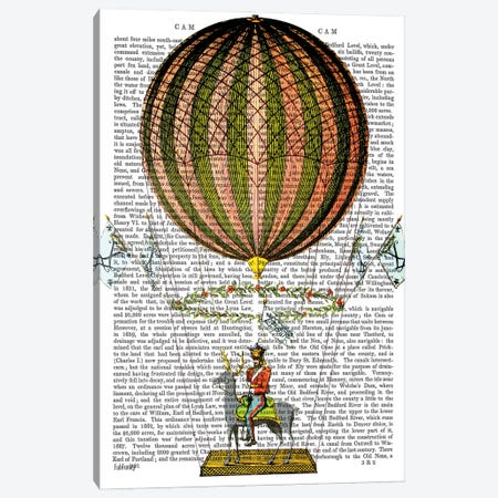 Hot Air Balloon Zephire Canvas Print #FNK1110} by Fab Funky Canvas Art Print
