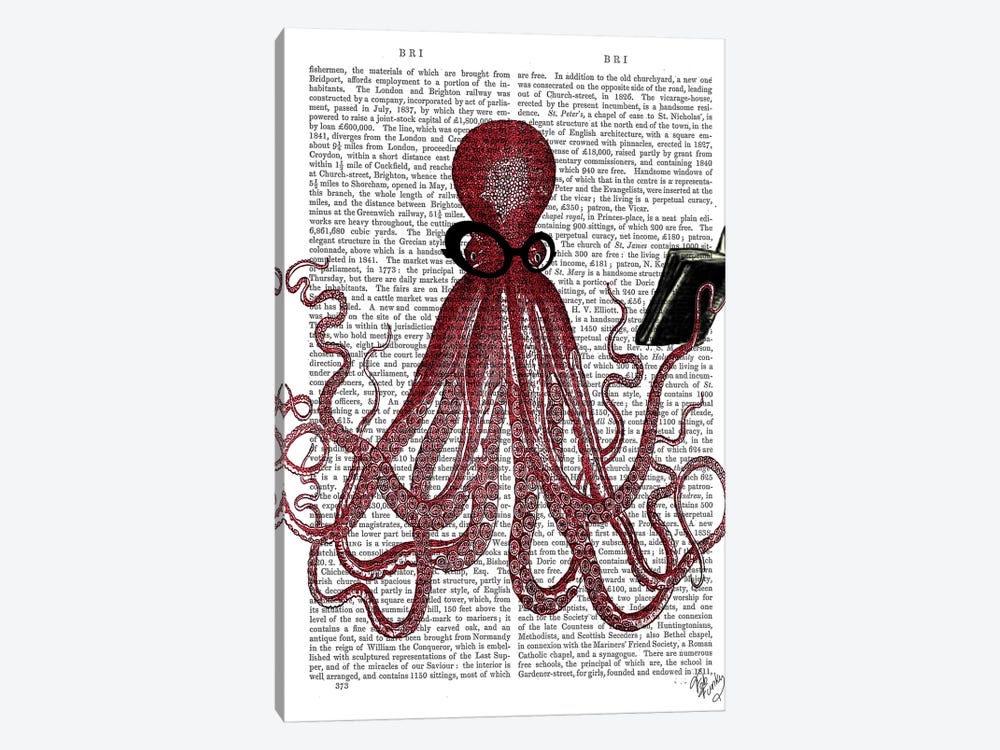 Intelligent Octopus by Fab Funky 1-piece Art Print