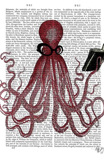 Kids Nautical Art: Intelligent Octopus by Fab Funky