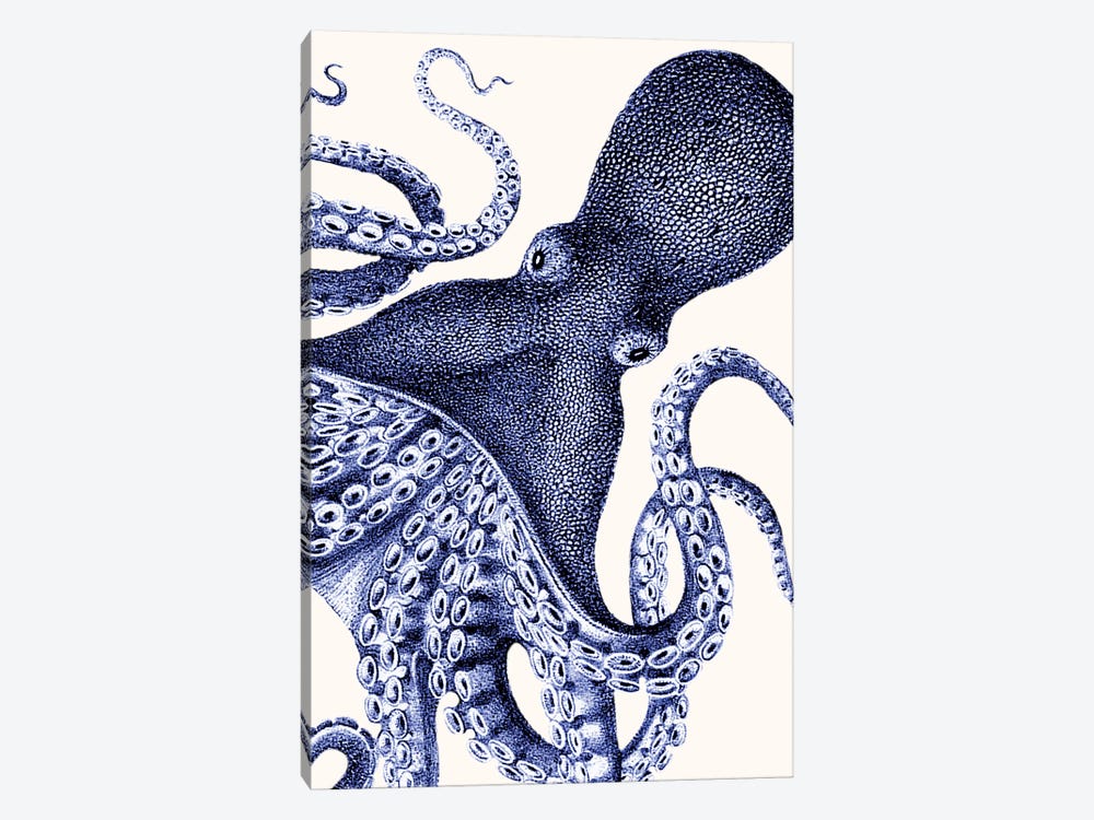 Landscape Blue Octopus by Fab Funky 1-piece Canvas Art Print