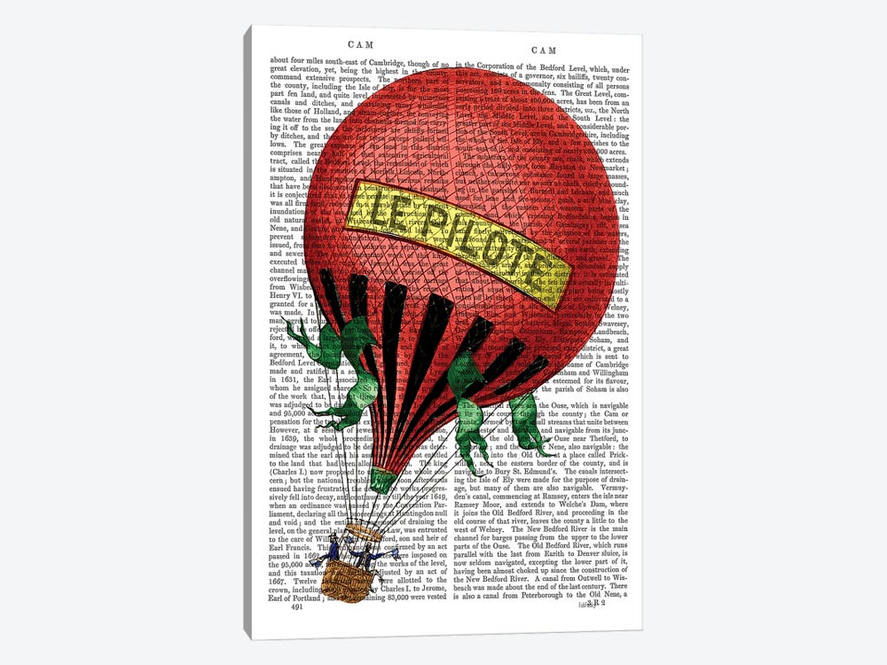 Le Pilote Hot Air Balloon 1-piece Canvas Artwork
