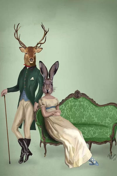 Deer: Mr. Deer & Mrs. Rabbit by Fab Funky