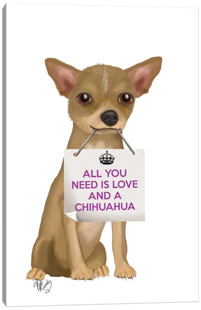Chihuahua Canvas Art Print - Pawsitive Pups