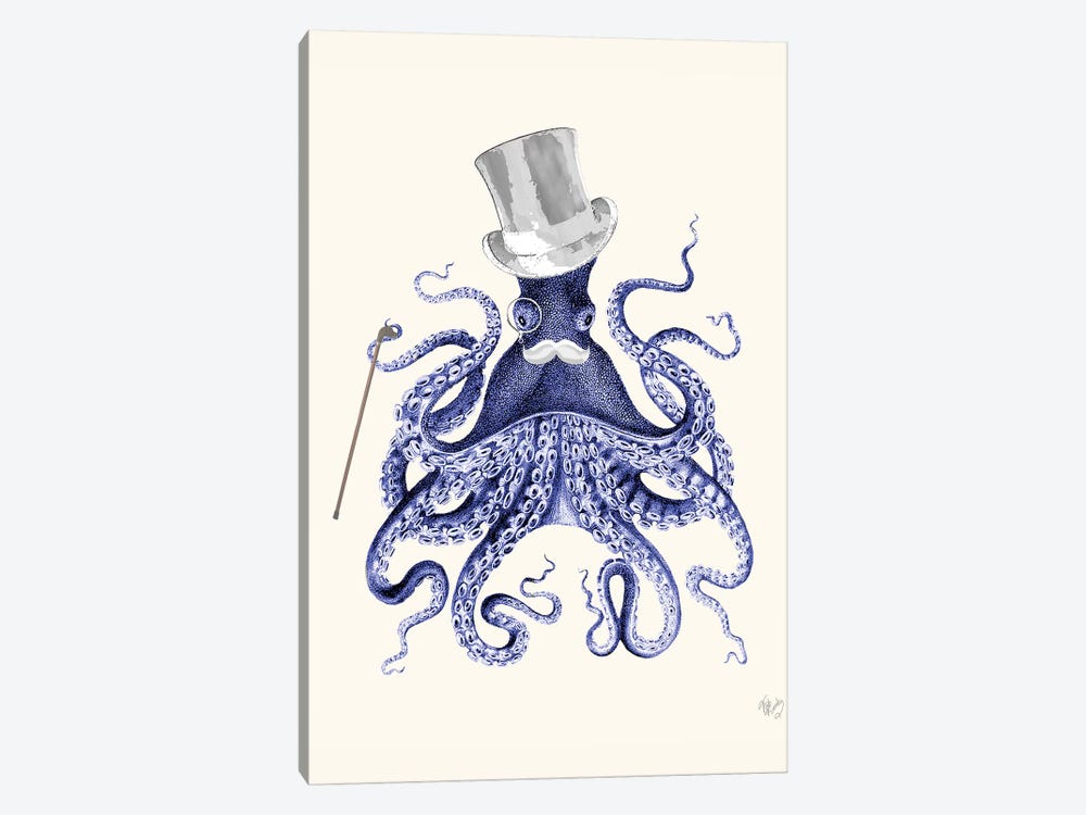 Octopus About Town by Fab Funky 1-piece Canvas Art Print