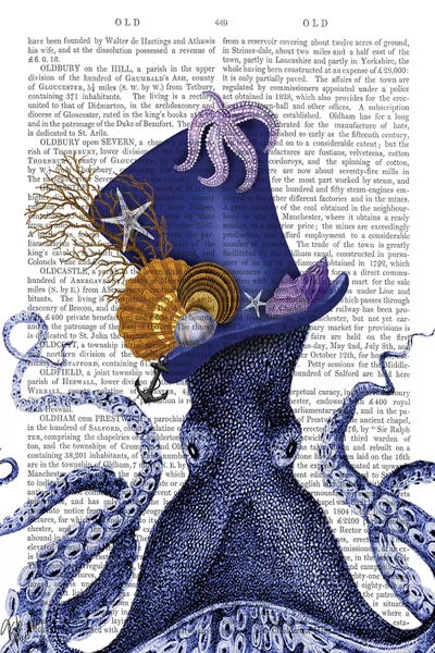Kids Nautical Art: Octopus Nautical Hat by Fab Funky