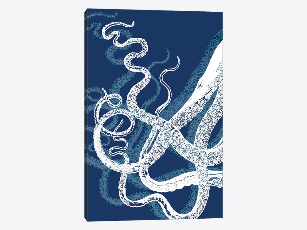 Octopus Tentacles, Blue & White by Fab Funky 1-piece Canvas Art Print