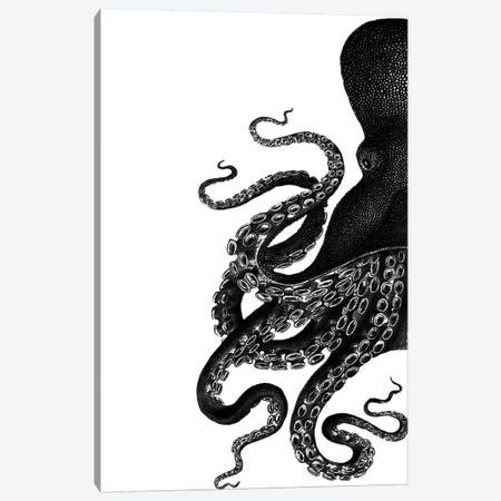 Octopus, Black & White I Canvas Print #FNK1195} by Fab Funky Canvas Art