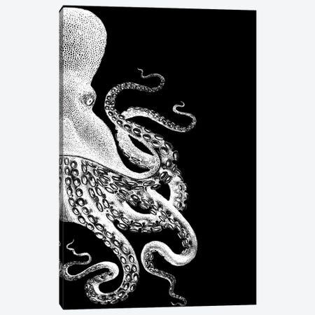 Octopus, Black & White II Canvas Print #FNK1196} by Fab Funky Canvas Art