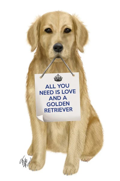 golden retriever canvas wall art