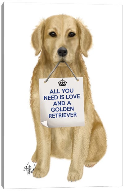 Golden Retriever Canvas Art Print - Pawsitive Pups