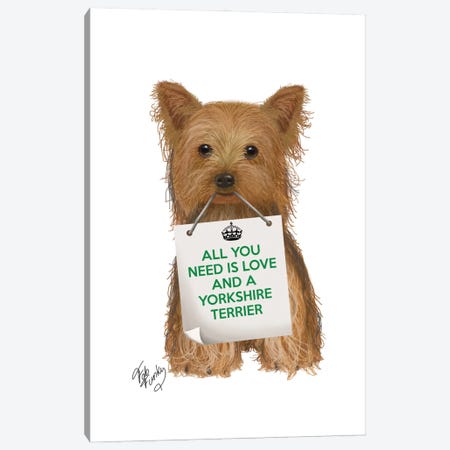 Yorkshire Terrier Canvas Print #FNK123} by Fab Funky Canvas Print
